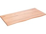 Syfax™ Piano Tavolo Marrone Chiaro 100X50X2Cm Rovere Massello Trattato