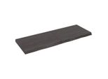 Syfax™ Piano Tavolo Marrone 140X50X(2-6) Cm Rovere Massello Trattato