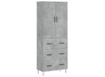 Syfax™ Credenza Grigio Cemento 69,5X34X180 Cm In Legno Multistrato