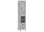 Syfax™ Credenza Grigio Cemento 34,5X34X180 Cm In Legno Multistrato