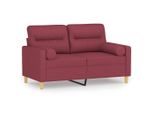 Syfax™ Divano A 2 Posti Con Cuscini Rosso Vino 120 Cm In Tessuto