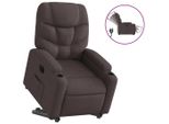Syfax™ Poltrona Alzapersona Reclinante Elettrica Marrone Scuro Tessuto
