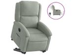 Syfax™ Poltrona Alzapersona Reclinante Elettrica Grigio Chiaro Velluto