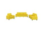 Syfax™ Set Di Divani 3 Pz Giallo Chiaro In Tessuto