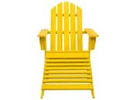 Syfax™ Sedia Giardino Adirondack Con Ottomana Massello Di Abete Gialla