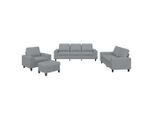 Syfax™ Set Di Divani 4 Pz Grigio Chiaro In Tessuto