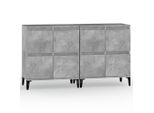 Syfax™ Credenze 2Pz Grigio Cemento 60X35X70 Cm In Legno Multistrato