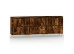 Syfax™ Credenze 3Pz Rovere Fumo 60X35X70 Cm In Legno Multistrato