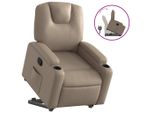 Syfax™ Poltrona Alzapersona Reclinabile Cappuccino In Pelle Finta