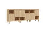 Syfax™ Credenze 3Pz Rovere Sonoma 60X35X70 Cm In Legno Multistrato