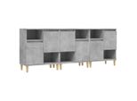 Syfax™ Credenze 3Pz Grigio Cemento 60X35X70 Cm In Legno Multistrato