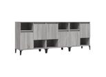 Syfax™ Credenze 3Pz Grigio Sonoma 60X35X70 Cm In Legno Multistrato