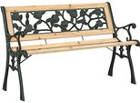 Syfax™ Panchina Da Giardino Con Cuscino Marrone 116 X 54 X 73 Cm Legno