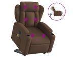 Syfax™ Poltrona Alzapersona Massaggiante Elettrica Marrone Tessuto