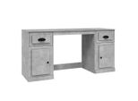 Syfax™ Scrivania Con Armadietto Grigio Cemento In Legno Multistrato