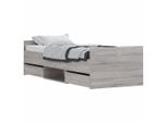 Syfax™ Giroletto Con Testiera E Pediera Grigio Sonoma 75X190 Cm