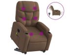 Syfax™ Poltrona Alzapersona Massaggiante Elettrica Marrone Tessuto