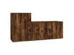 Syfax™ Set Mobili Porta Tv 2 Pz Rovere Fumo In Legno Multistrato