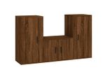 Syfax™ Set Mobili Porta Tv 3 Pz Rovere Marrone In Legno Multistrato