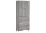 Syfax™ Credenza Grigio Sonoma 69,5X34X180 Cm In Legno Multistrato