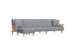 Syfax™ Divano Letto A L Grigio Chiaro 279X140X70 Cm In Tessuto