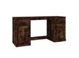 Syfax™ Scrivania Con Armadietto Rovere Fumo In Legno Multistrato