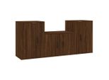 Syfax™ Set Mobili Porta Tv 3 Pz Rovere Marrone In Legno Multistrato