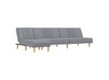 Syfax™ Divano Letto A L Grigio Chiaro 255X140X70 Cm In Tessuto