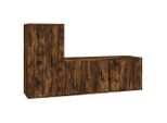 Syfax™ Set Mobili Porta Tv 2 Pz Rovere Fumo In Legno Multistrato