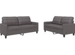 Syfax™ Set Di Divani 2 Pz Con Cuscini Grigio In Pelle Finta