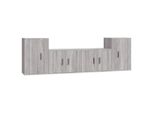Syfax™ Set Di Mobili Porta Tv 4 Pz Grigio Sonoma In Legno Multistrato
