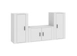 Syfax™ Set Mobili Porta Tv 3 Pz Bianco In Legno Multistrato