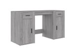 Syfax™ Scrivania Con Armadietto Grigio Sonoma In Legno Multistrato