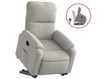 Syfax™ Poltrona Alzapersona Reclinabile Grigio Chiaro Microfibra