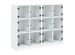 Syfax™ Libreria Con Ante Bianca 136X37X109 Cm In Legno Multistrato