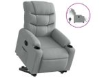 Syfax™ Poltrona Reclinante Alzapersona Elettrica Grigio Chiaro Tessuto