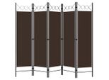 Syfax™ Paravento A 5 Pannelli Marrone 200X180 Cm