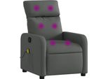 Syfax™ Poltrona Reclinabile Massaggiante In Tessuto Grigio Scuro