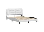 Syfax™ Giroletto Senza Materasso Hvar Bianco 140X190 Cm In Pelle Finta