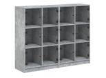 Syfax™ Libreria Ante Grigio Cemento 136X37X109 Cm In Legno Multistrato