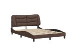 Syfax™ Giroletto Senza Materasso Hvar Marrone 140X190 Cm In Pelle Finta