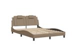 Syfax™ Giroletto Viana Senza Materasso Cappuccino 120X200 Cm In Pelle Finta