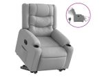 Syfax™ Poltrona Reclinante Alzapersona Elettrica Grigio Chiaro Tessuto