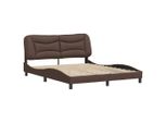 Syfax™ Giroletto Senza Materasso Hvar Marrone 160X200 Cm In Pelle Finta