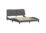 Syfax™ Giroletto Senza Materasso Hvar Grigio 160X200 Cm In Pelle Finta