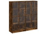 Syfax™ Libreria Ante Rovere Fumo 136X37X142 Cm In Legno Multistrato