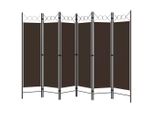 Syfax™ Paravento A 6 Pannelli Marrone 240X180 Cm