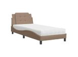Syfax™ Giroletto Senza Materasso Zadar Cappuccino 80X200 Cm Pelle Finta