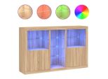 Syfax™ Credenza Con Luci Led Rovere Sonoma 162X37X100 Cm