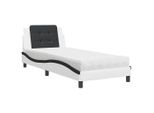 Syfax™ Giroletto Senza Materasso Zadar Nero E Bianco 80X200 Cm In Pelle Finta